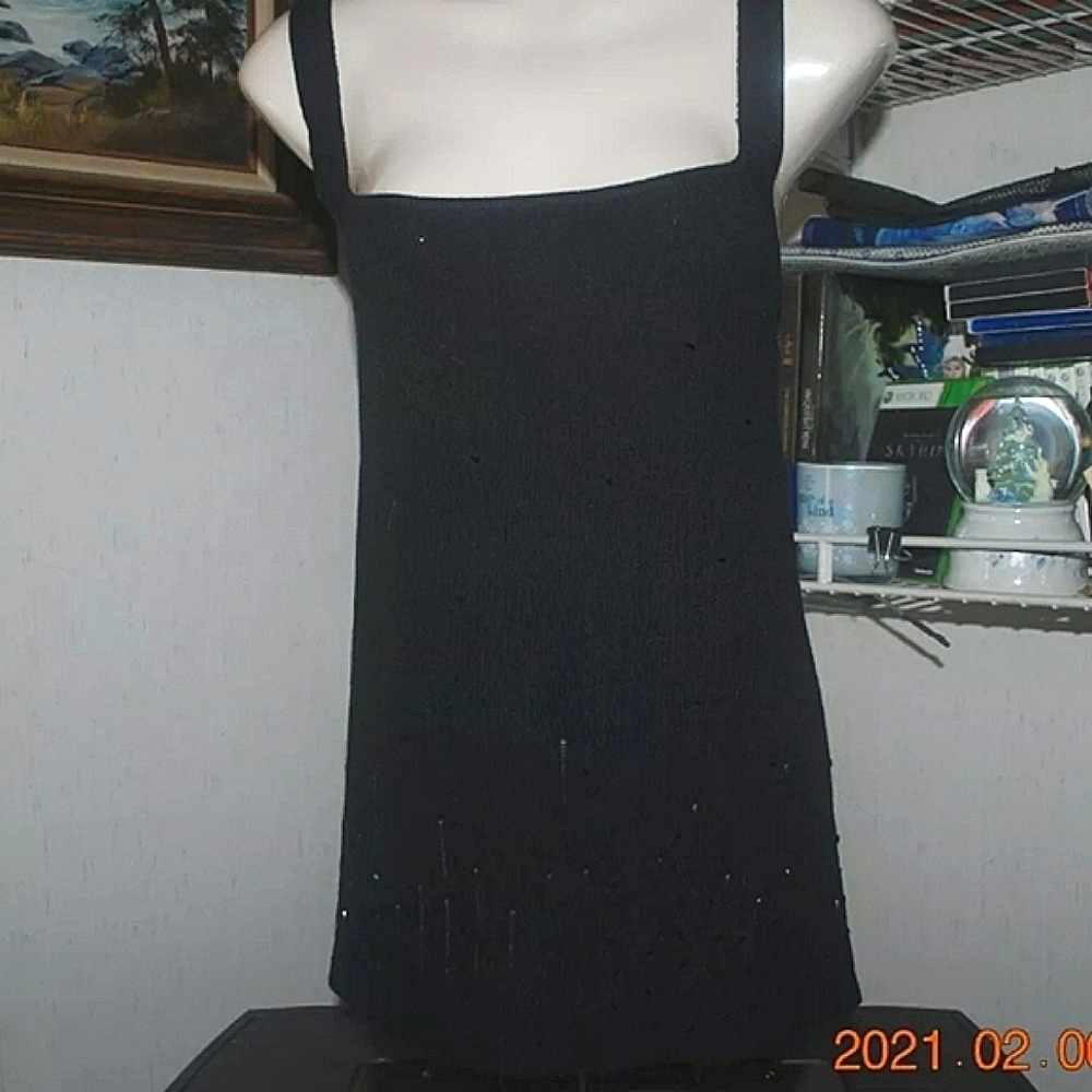 💖Women's Venezia Black Tank Top Size 22-24